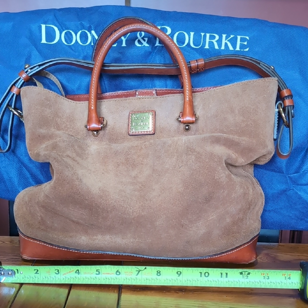 Dooney & Bourke Brown Suede Tote Bag